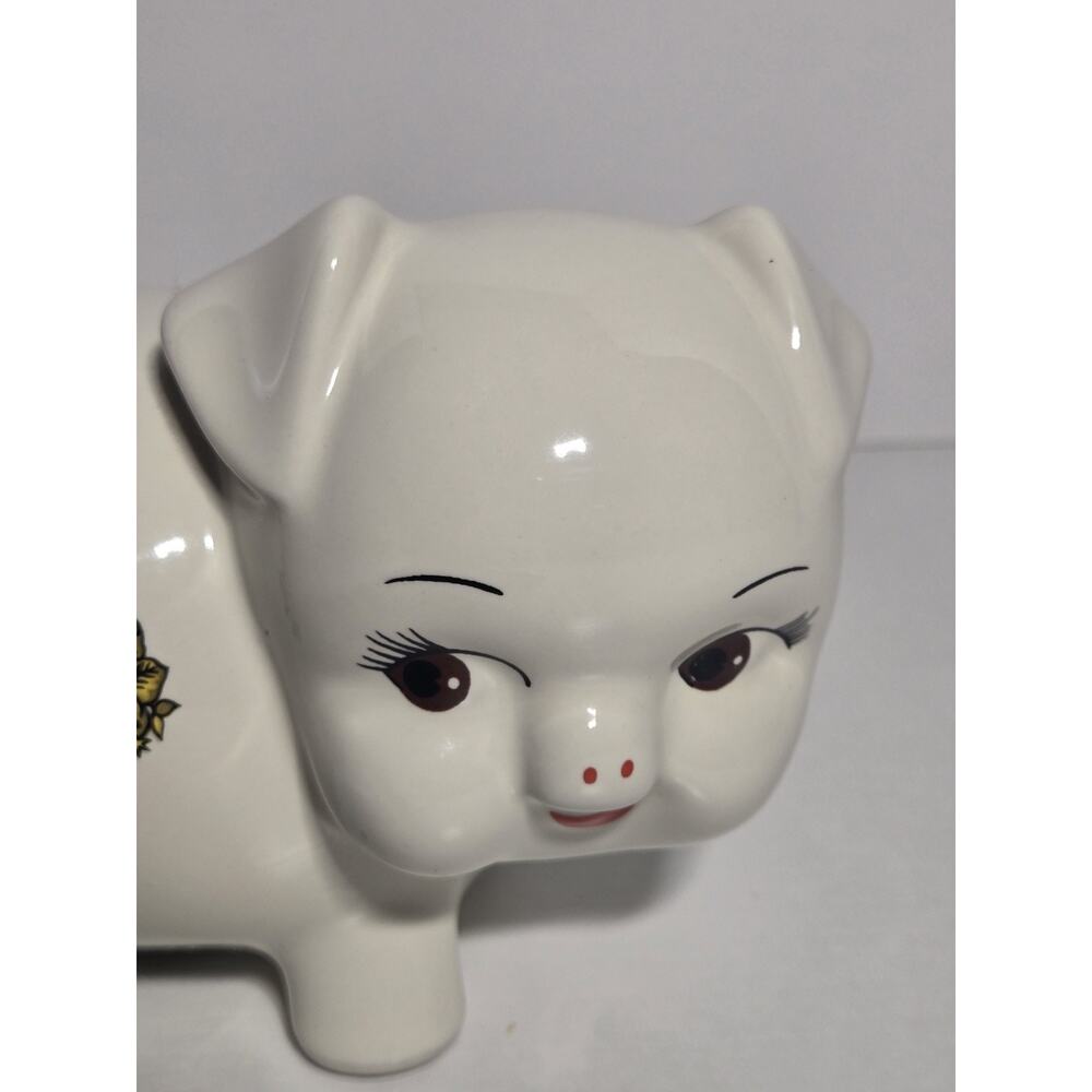 Rare Vintage Corning SPICE OF LIFE Pottery Pig Piggy Bank No Plug. - Picture 10 of 12